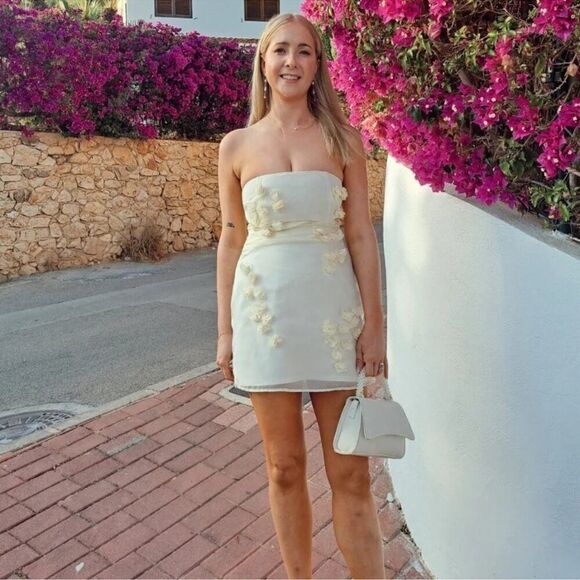 Zara blogger favorite organza floral dress NWT - Picture 2 of 11